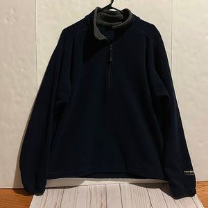 Sierra Experience Navy Zip Fleece Pull-over Large